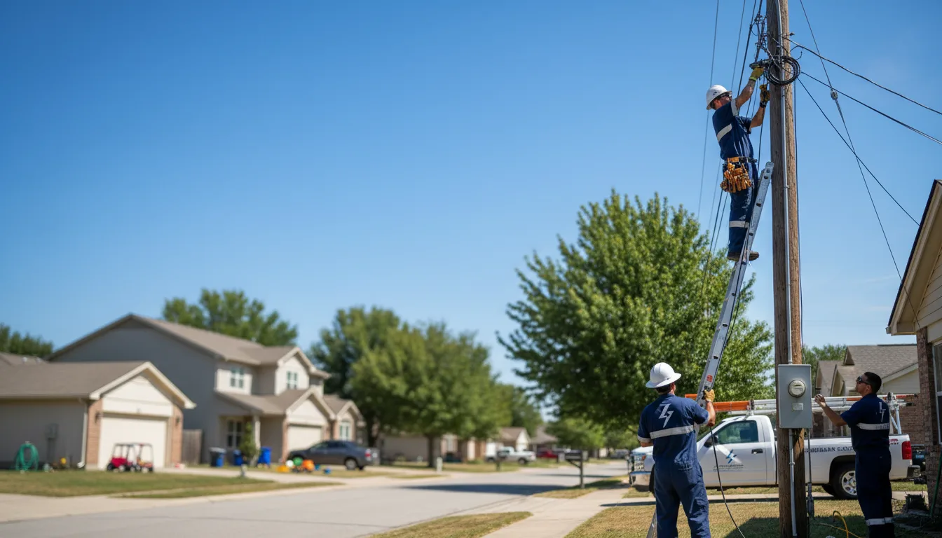 Residential electrician providing installation services in La Loma, NM